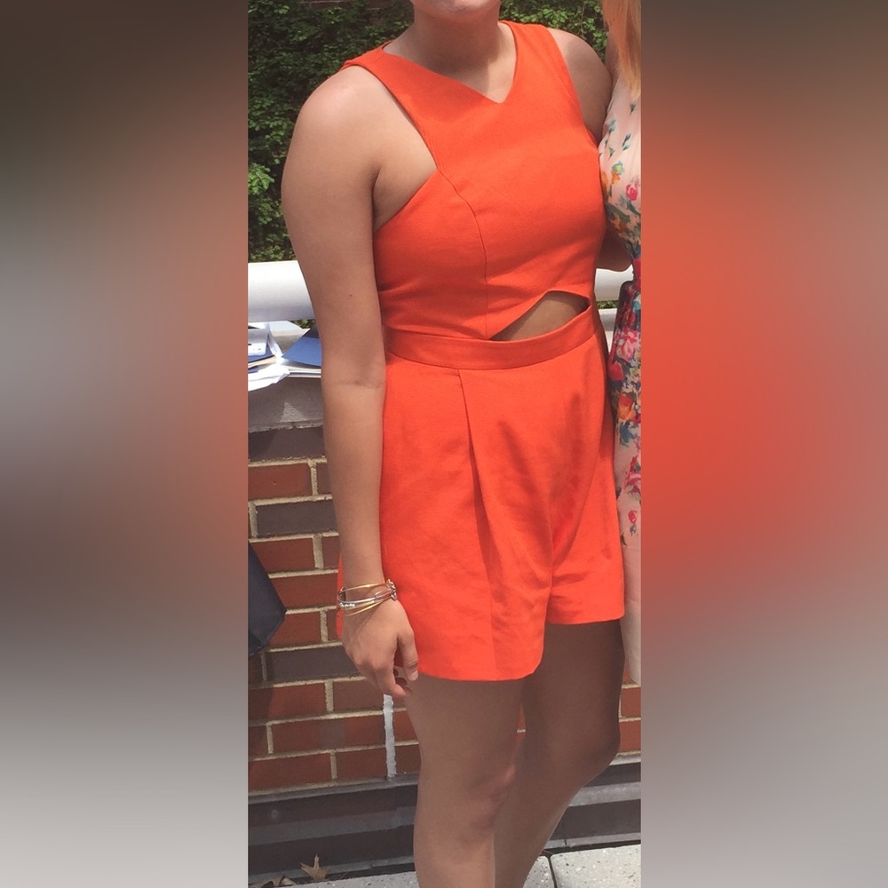 Topshop Vibrant Orange Romper
